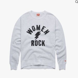 Homage Women Rock Graphic Crewneck Sweatshirt